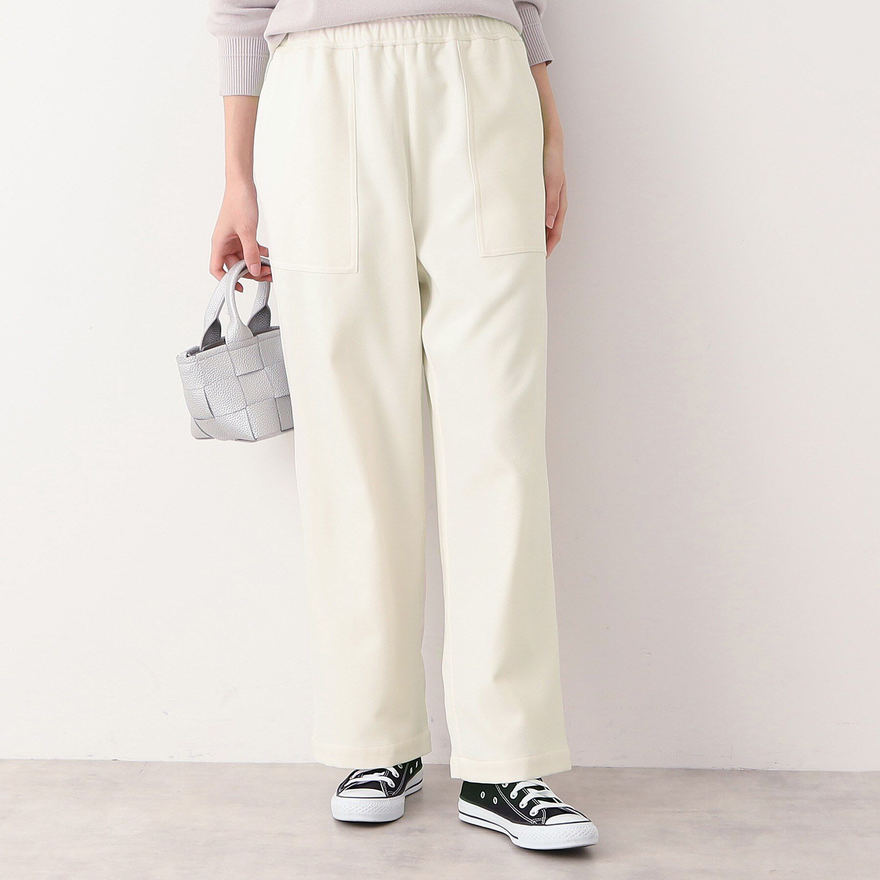 Dessin「【ウエストゴム・裏付き・洗える】アウトポケット付きパンツ（XS～L）」|その他|アイボリー(004)