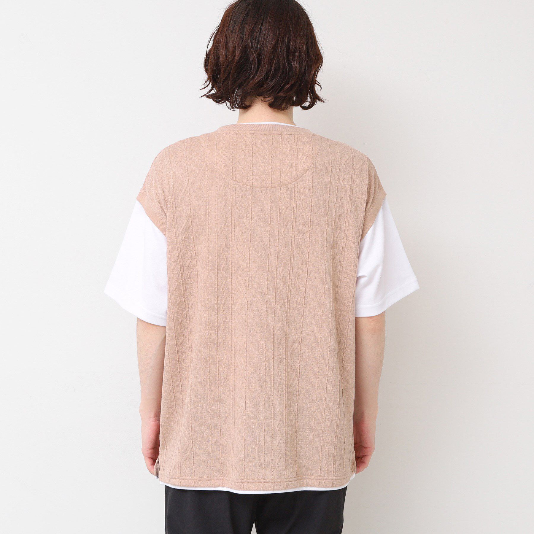 Dessin「【洗える】ベストレイヤードライクTシャツ」|Tシャツ・カットソー|