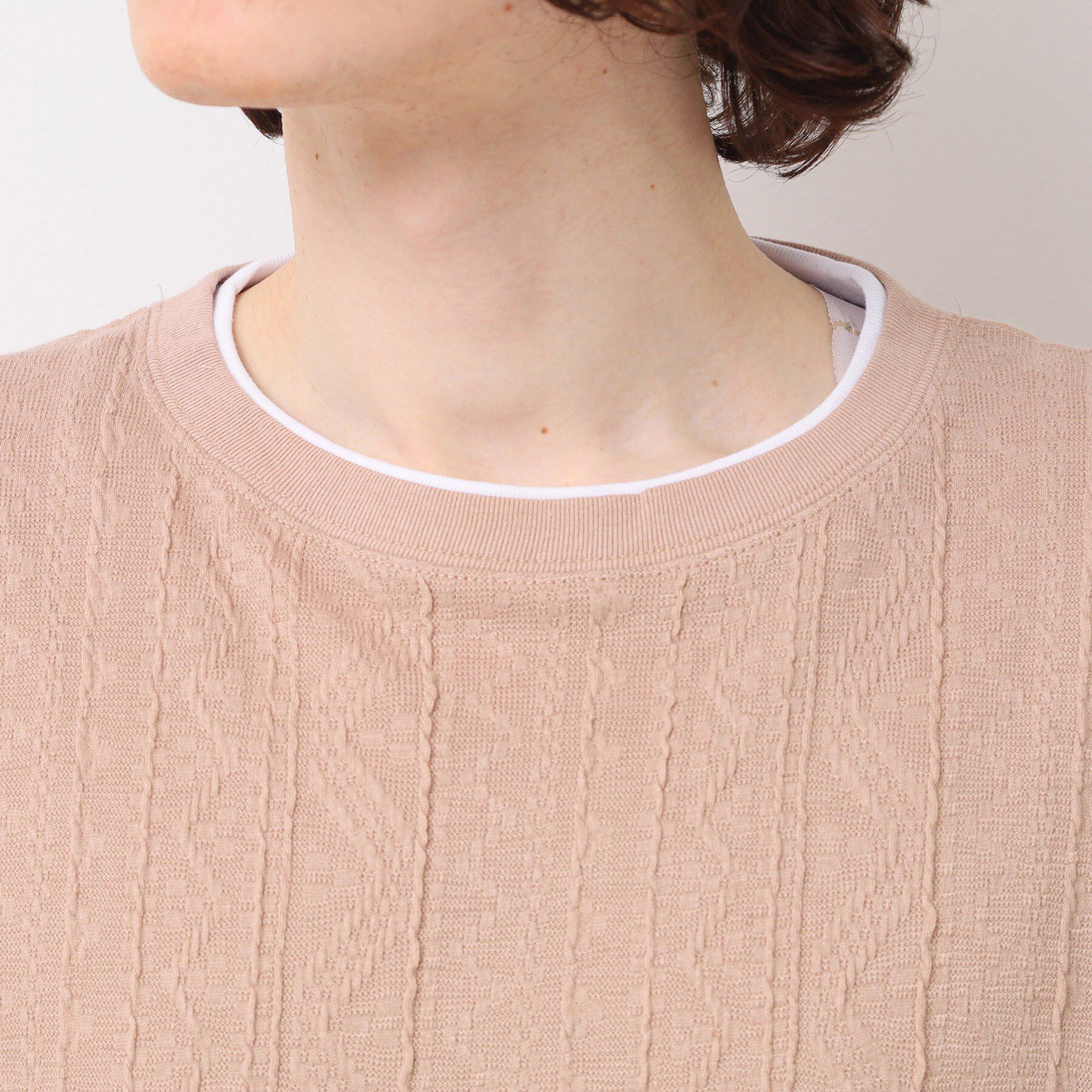 Dessin「【洗える】ベストレイヤードライクTシャツ」|Tシャツ・カットソー|