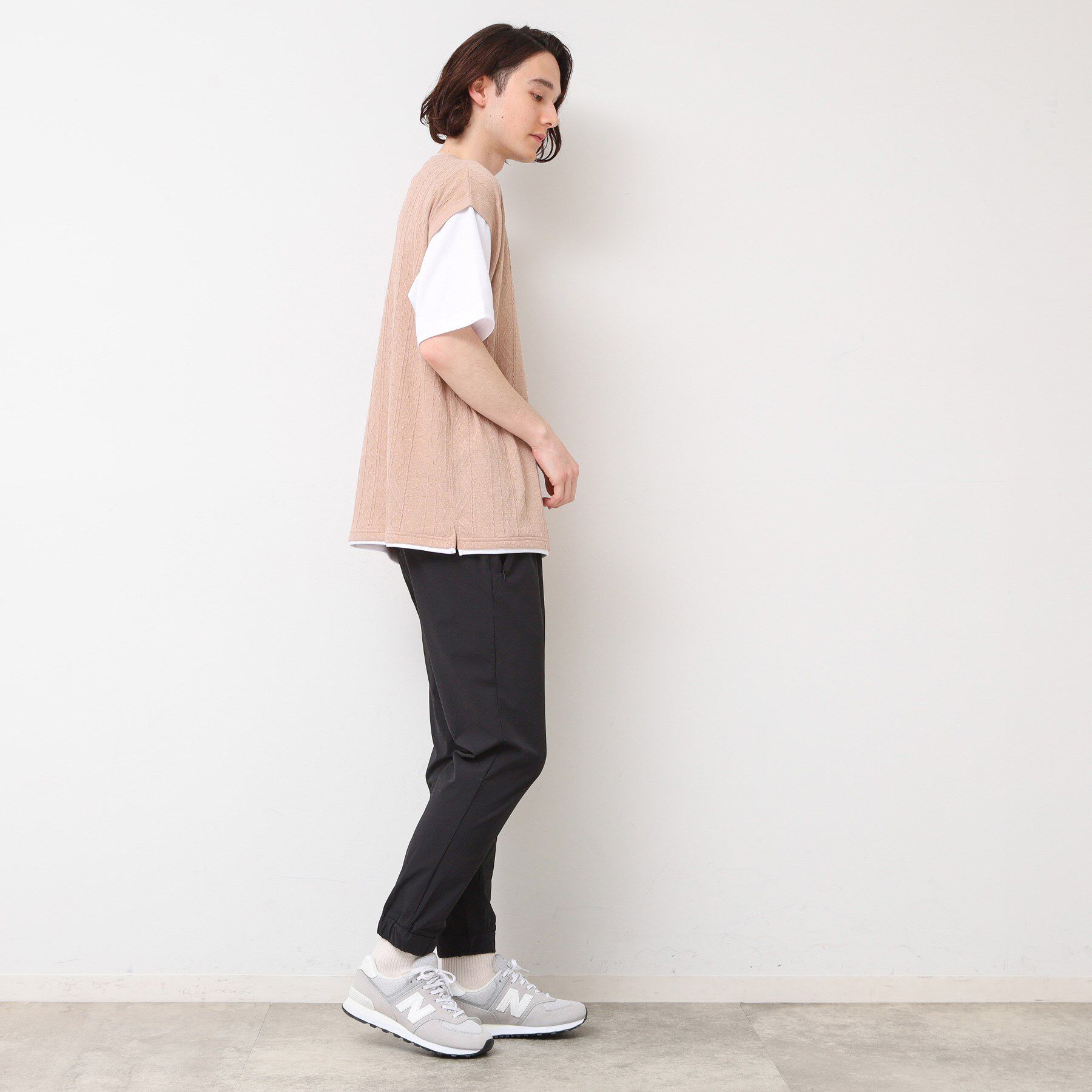 Dessin「【洗える】ベストレイヤードライクTシャツ」|Tシャツ・カットソー|