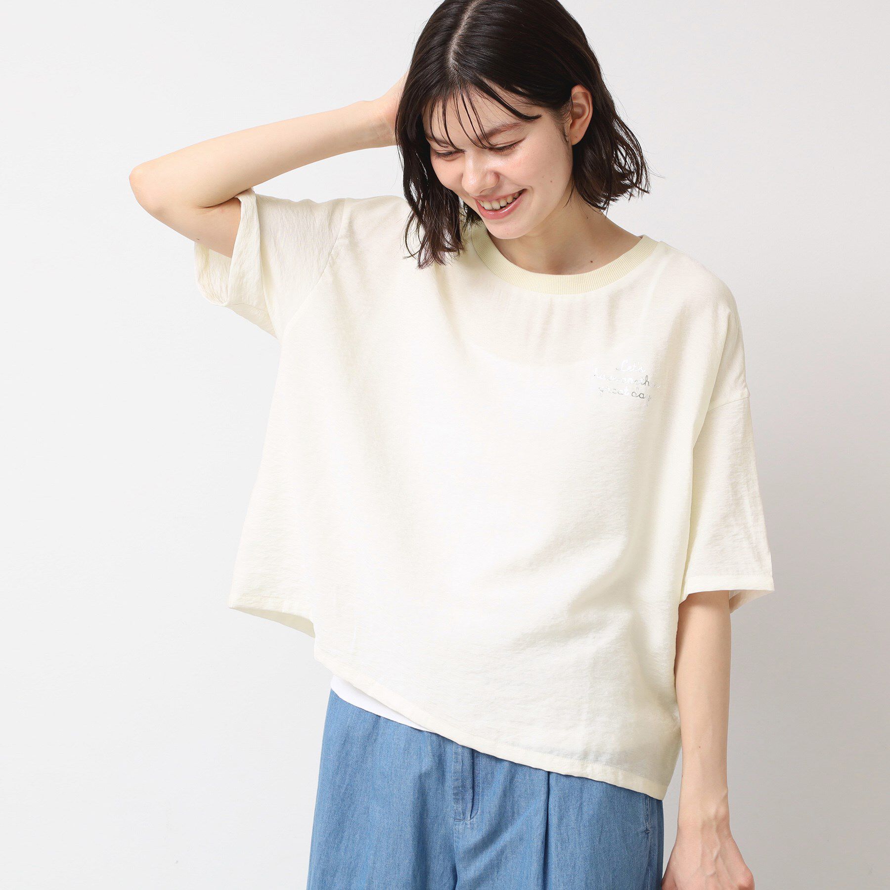 Dessin「【洗える・4サイズ展開】ロゴ入りブラウス（XS～L）」|シャツ・ブラウス|