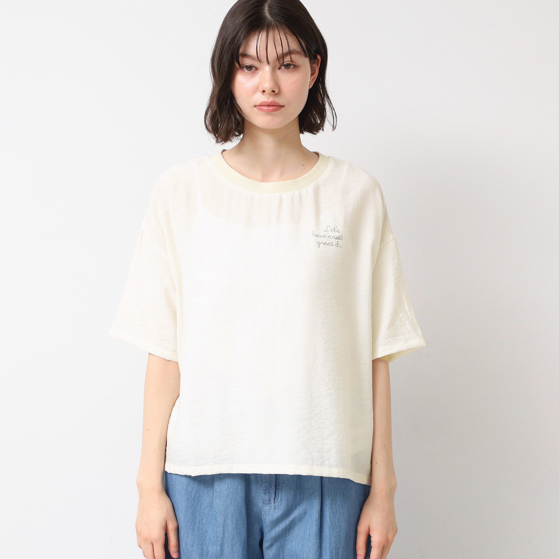 Dessin「【洗える・4サイズ展開】ロゴ入りブラウス（XS～L）」|シャツ・ブラウス|