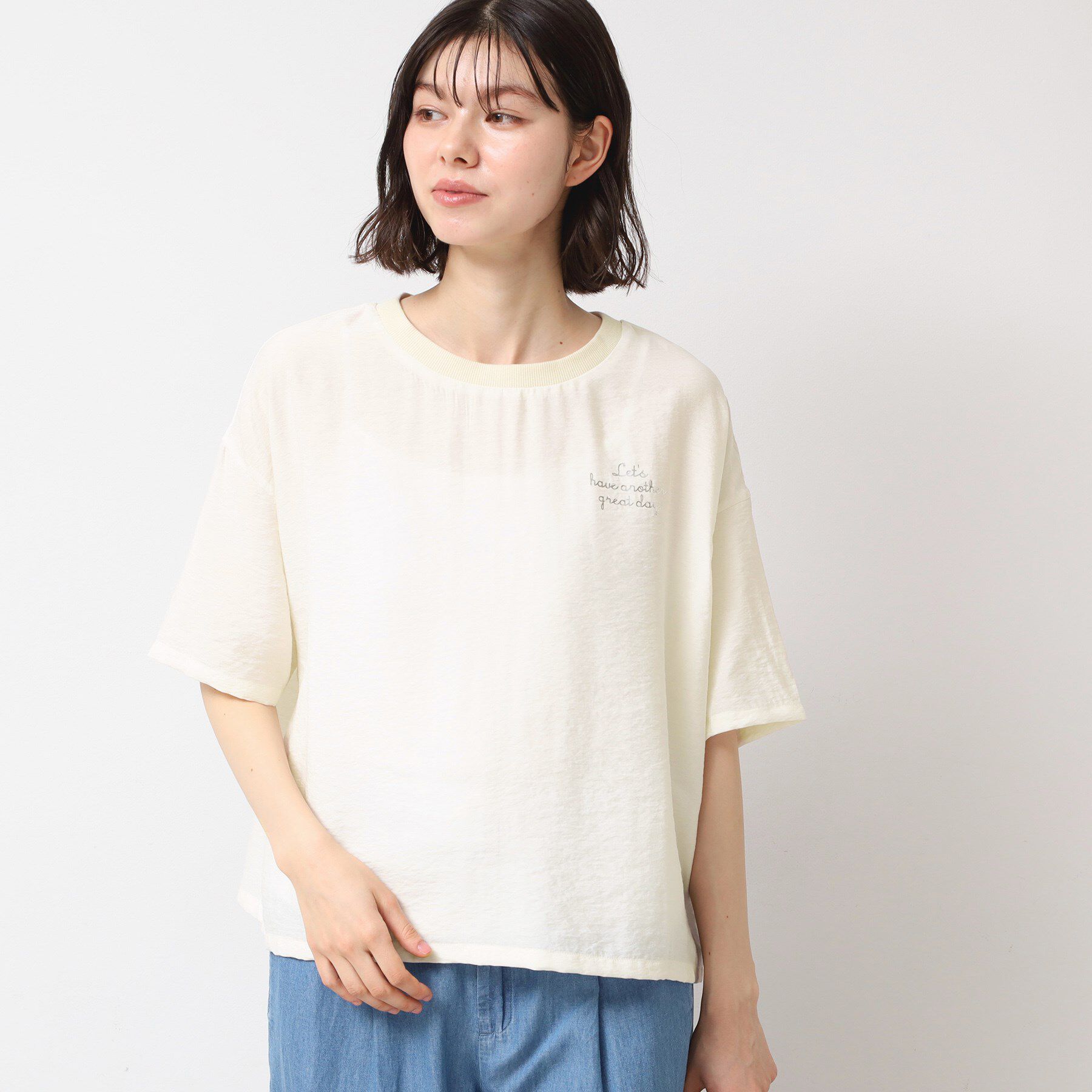 Dessin「【洗える・4サイズ展開】ロゴ入りブラウス（XS～L）」|シャツ・ブラウス|