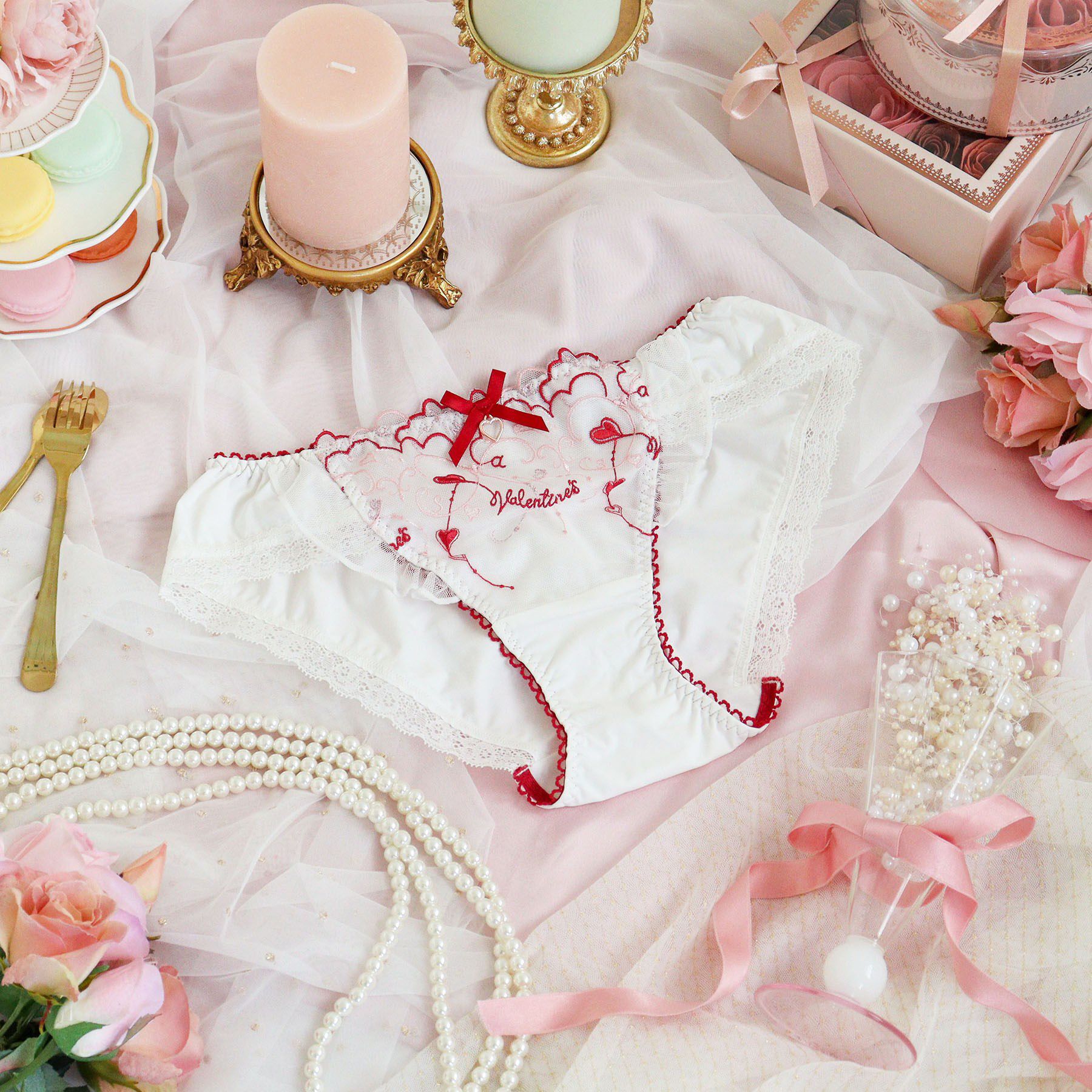 Risa Magli「ヘルティー ノーマルショーツ」|インナー|レッド(061)