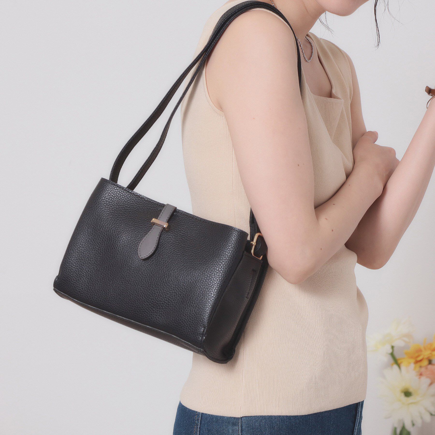 ITS&rsquo;DEMO「ベルト三層横型ショルダー」|ショルダー・メッセンジャー|ブラック(019)