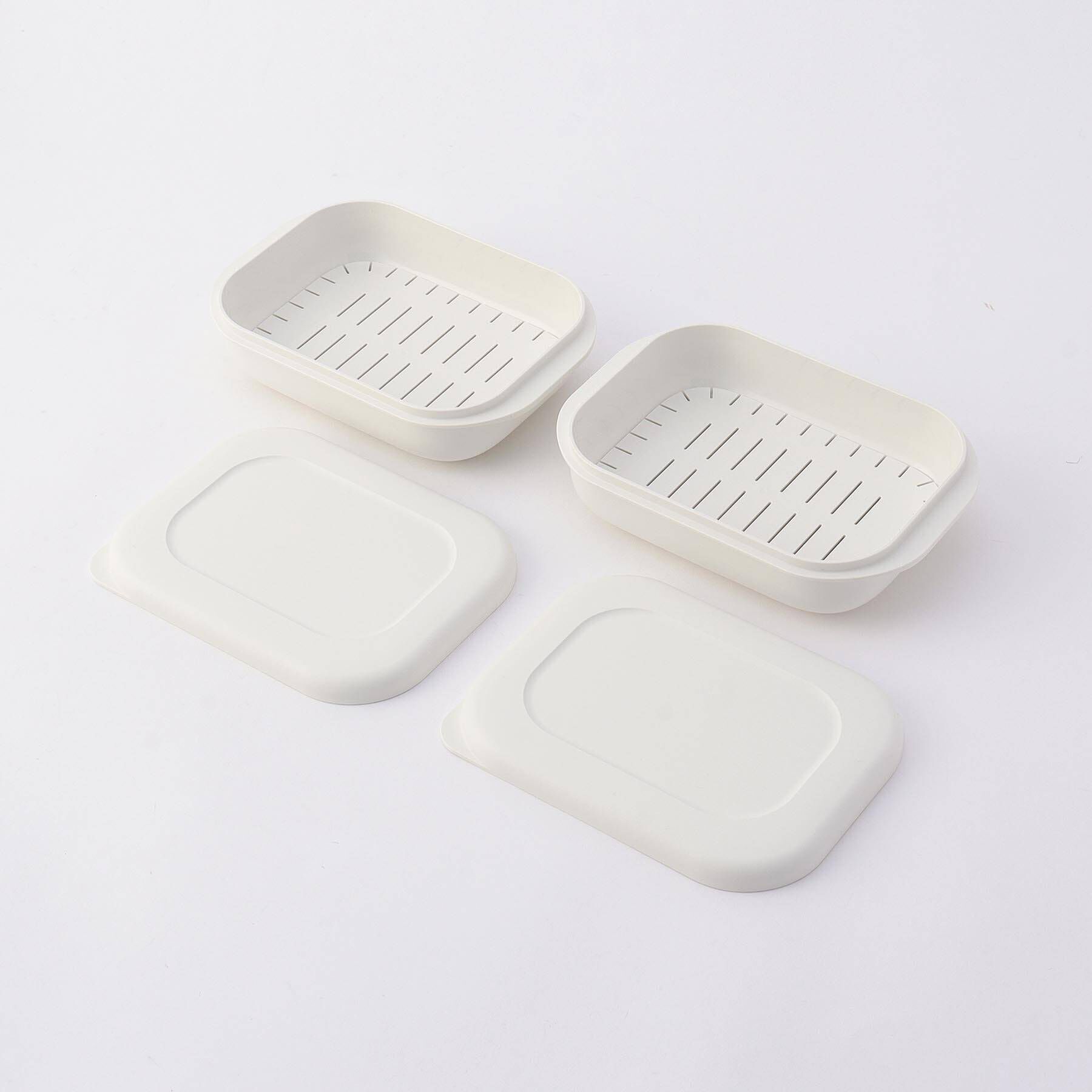 212 KITCHEN STORE「極 冷凍ごはん容器 大２個入 ＷＨ ＜marna マーナ＞」|食器・キッチングッズ|