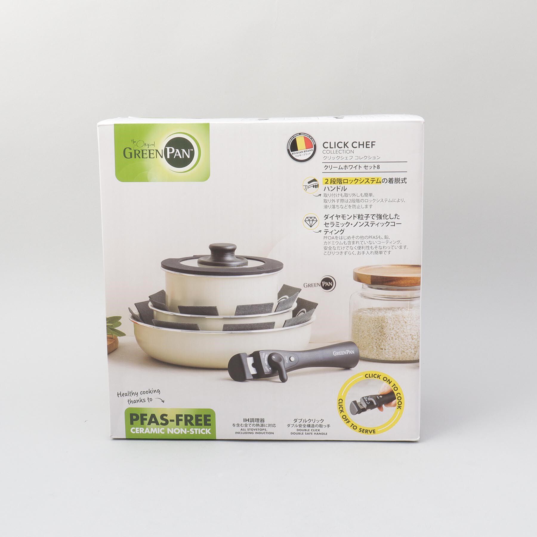 212 KITCHEN STORE「クリックシェフ 8点セット WH ＜GREEN PAN グリーンパン＞」|食器・キッチングッズ|