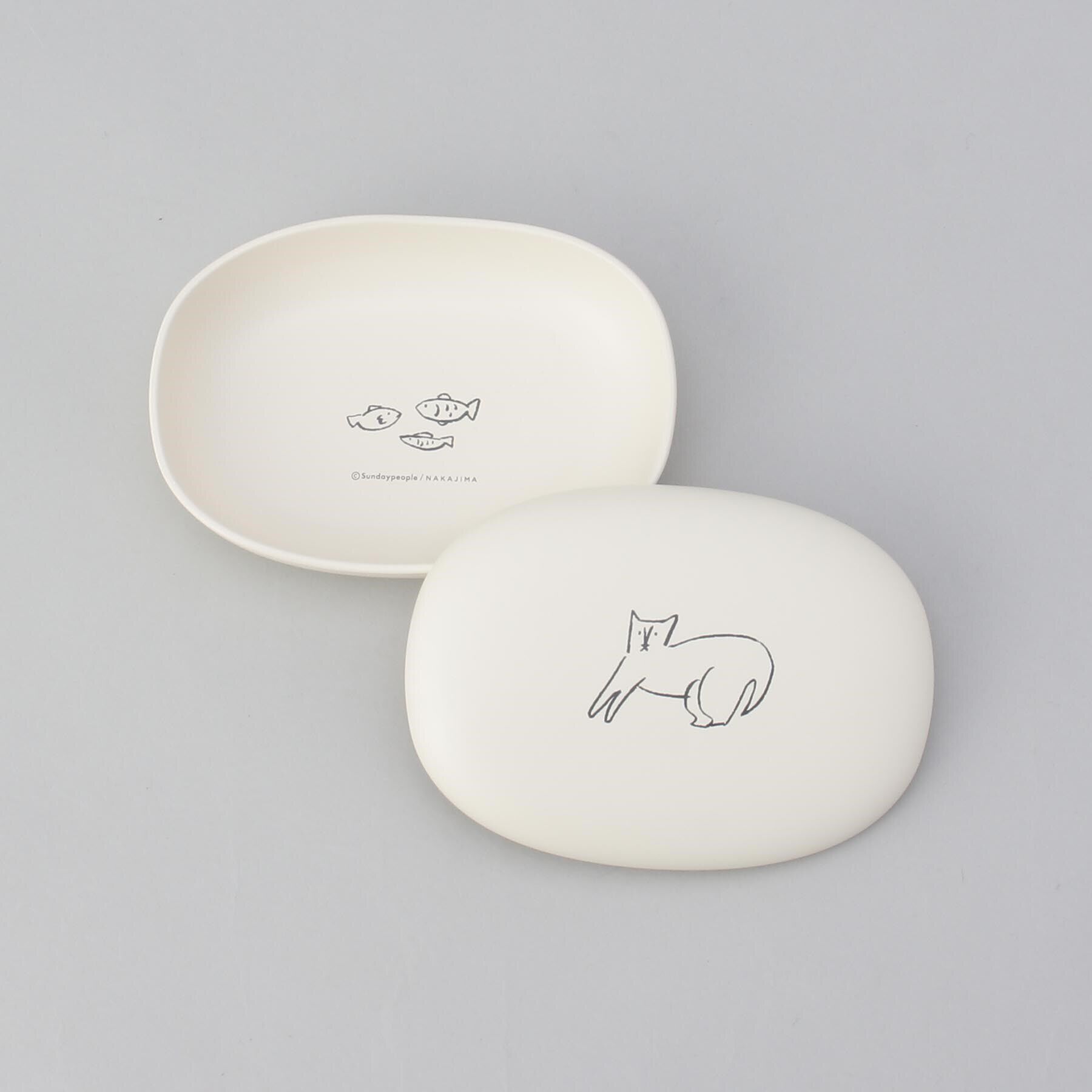 212 KITCHEN STORE「mogugu どーぶつ 蓋付プレート ねこ」|その他ベビー用品|