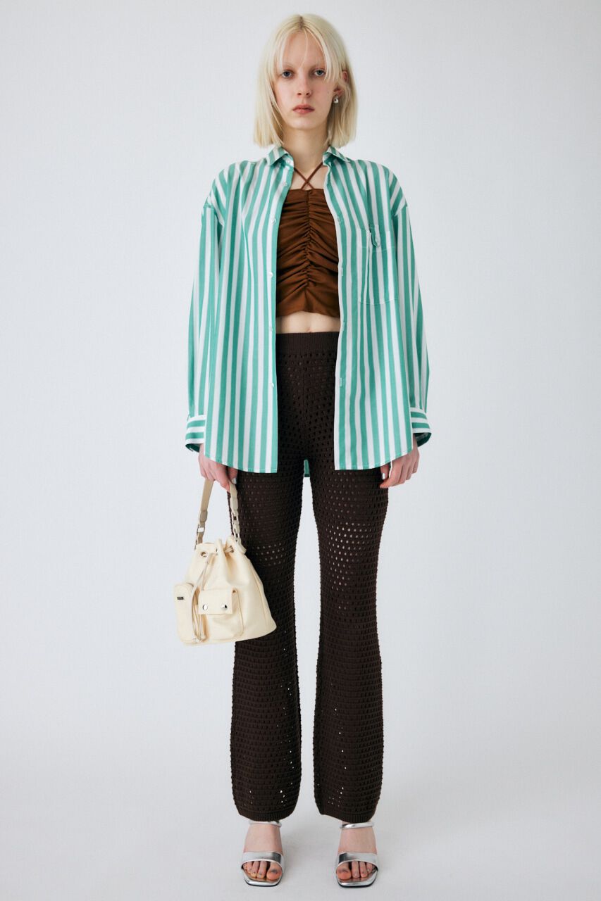 MOUSSY「CANDY STRIPE シャツ」|シャツ・ブラウス|