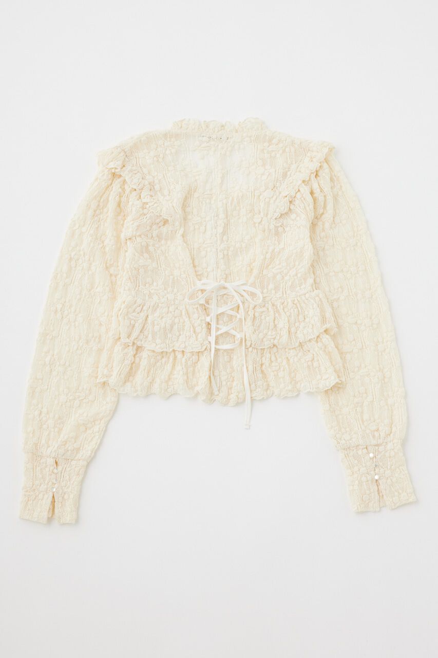 MOUSSY「RUFFLE LACY CUT ブラウス」|Tシャツ・カットソー|