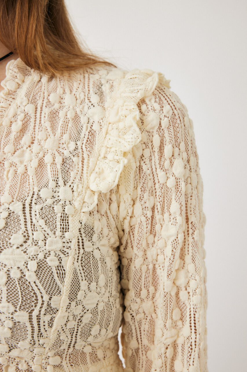 MOUSSY「RUFFLE LACY CUT ブラウス」|Tシャツ・カットソー|