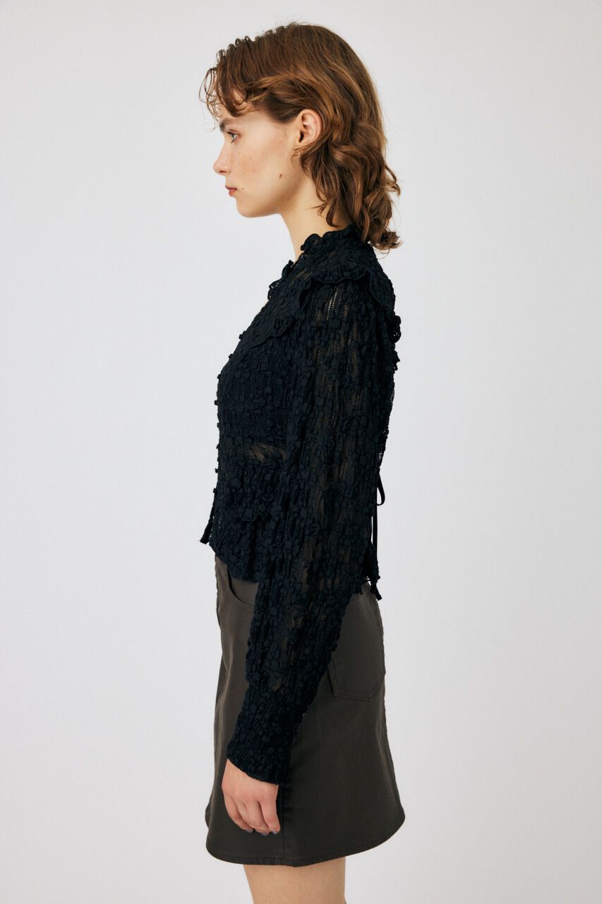 MOUSSY「RUFFLE LACY CUT ブラウス」|Tシャツ・カットソー|