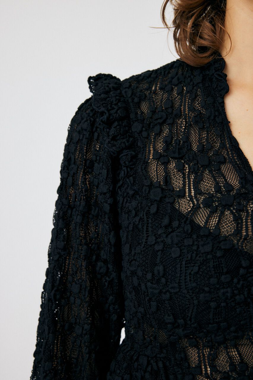 MOUSSY「RUFFLE LACY CUT ブラウス」|Tシャツ・カットソー|