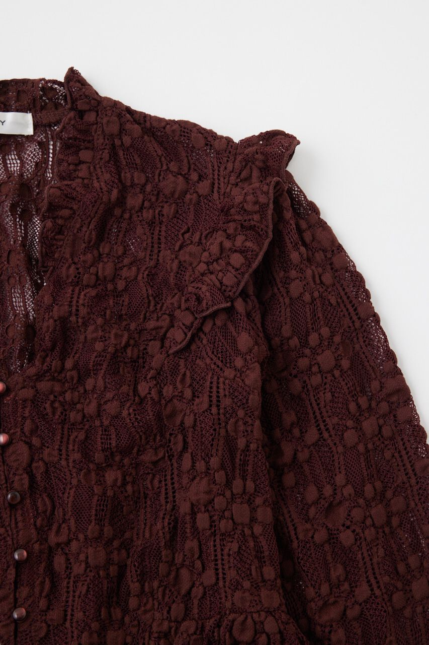 MOUSSY「RUFFLE LACY CUT ブラウス」|Tシャツ・カットソー|