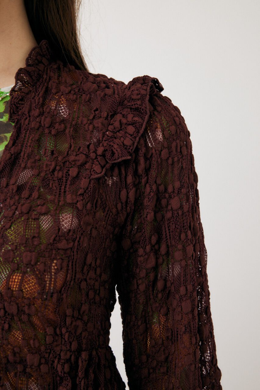 MOUSSY「RUFFLE LACY CUT ブラウス」|Tシャツ・カットソー|