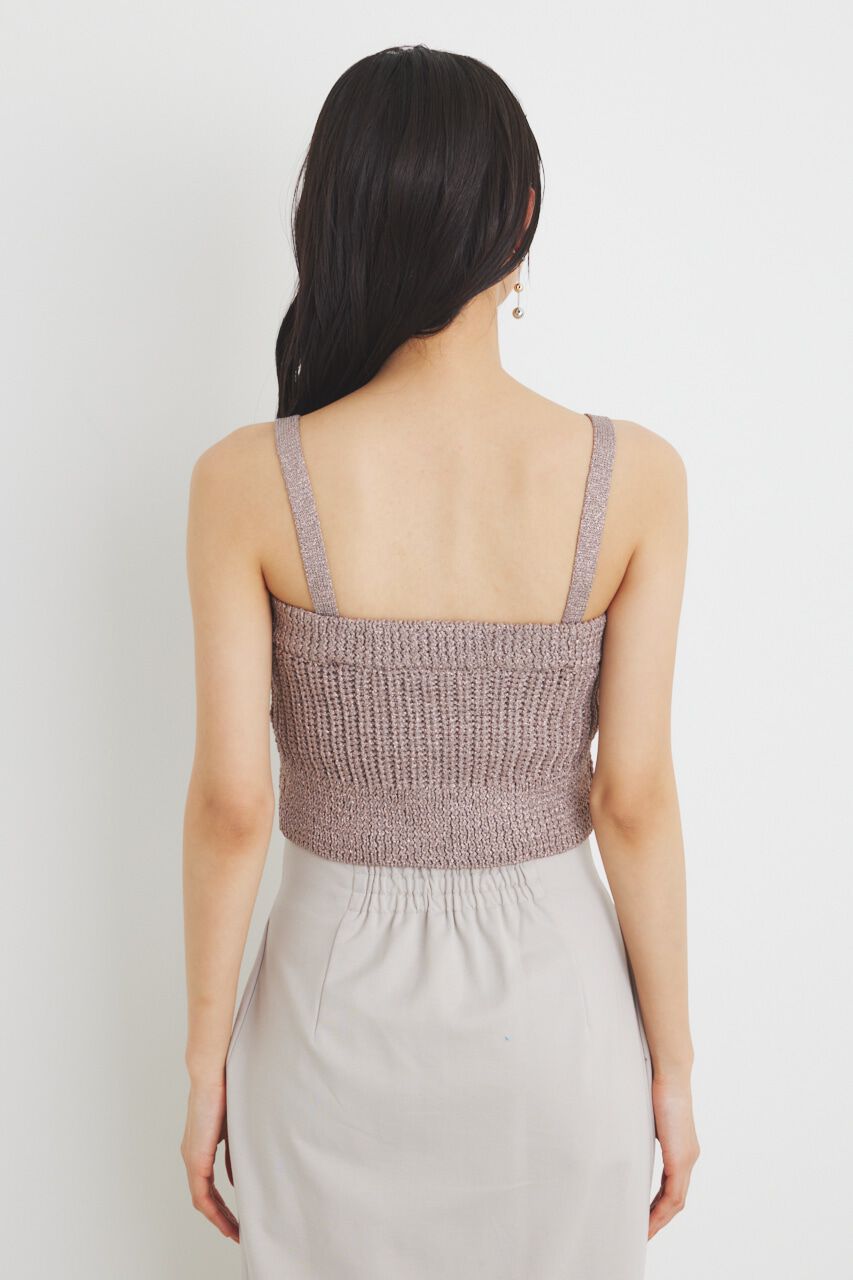 rienda「グリッターKnit TOP」|タンクトップ|