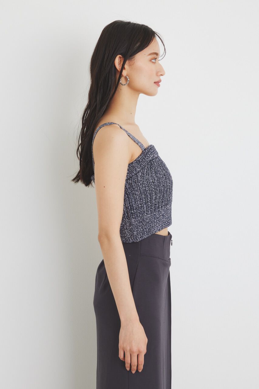 rienda「グリッターKnit TOP」|タンクトップ|