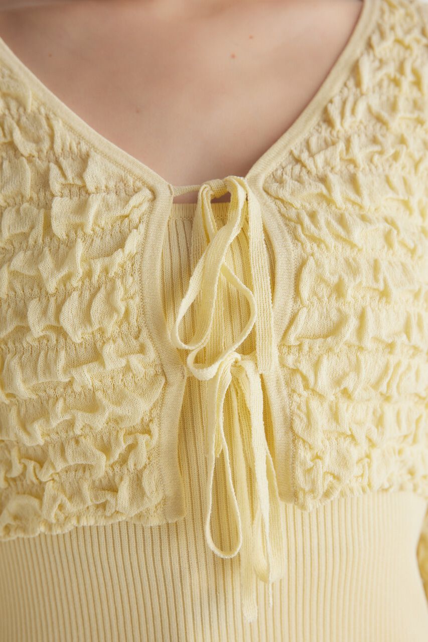 rienda「シャーリングカーデSET Knit TOP」|ニット・セーター|