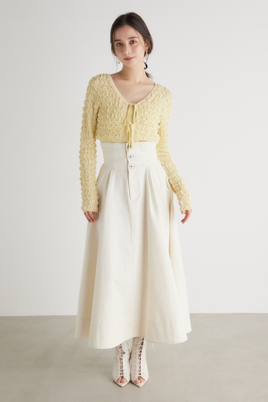 rienda「シャーリングカーデSET Knit TOP」|ニット・セーター|