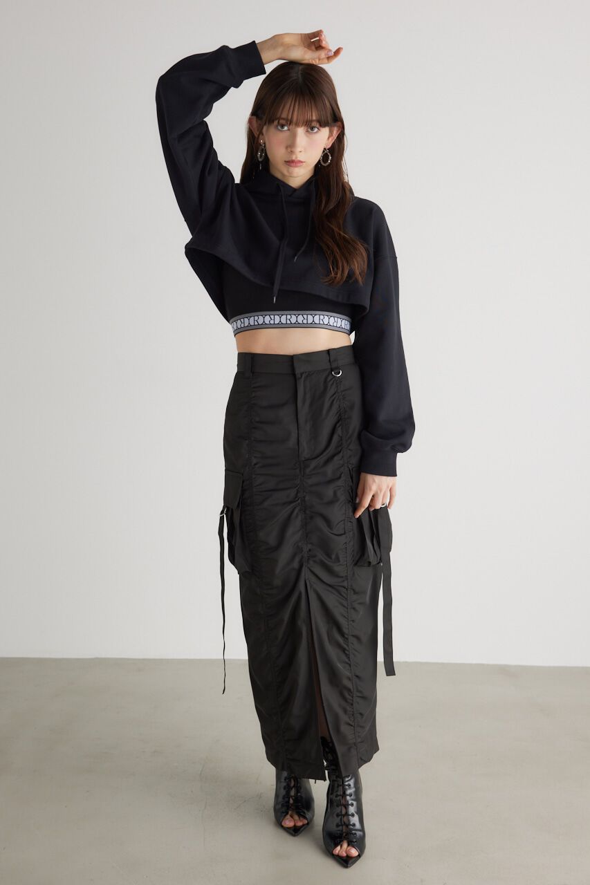 rienda「クロップドフーディースウェットTOP」|Tシャツ・カットソー|