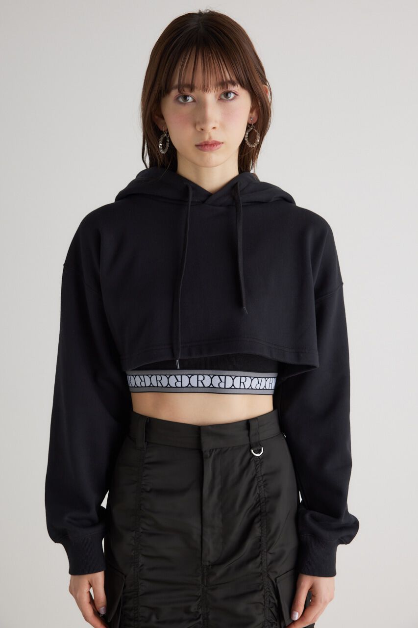 rienda「クロップドフーディースウェットTOP」|Tシャツ・カットソー|