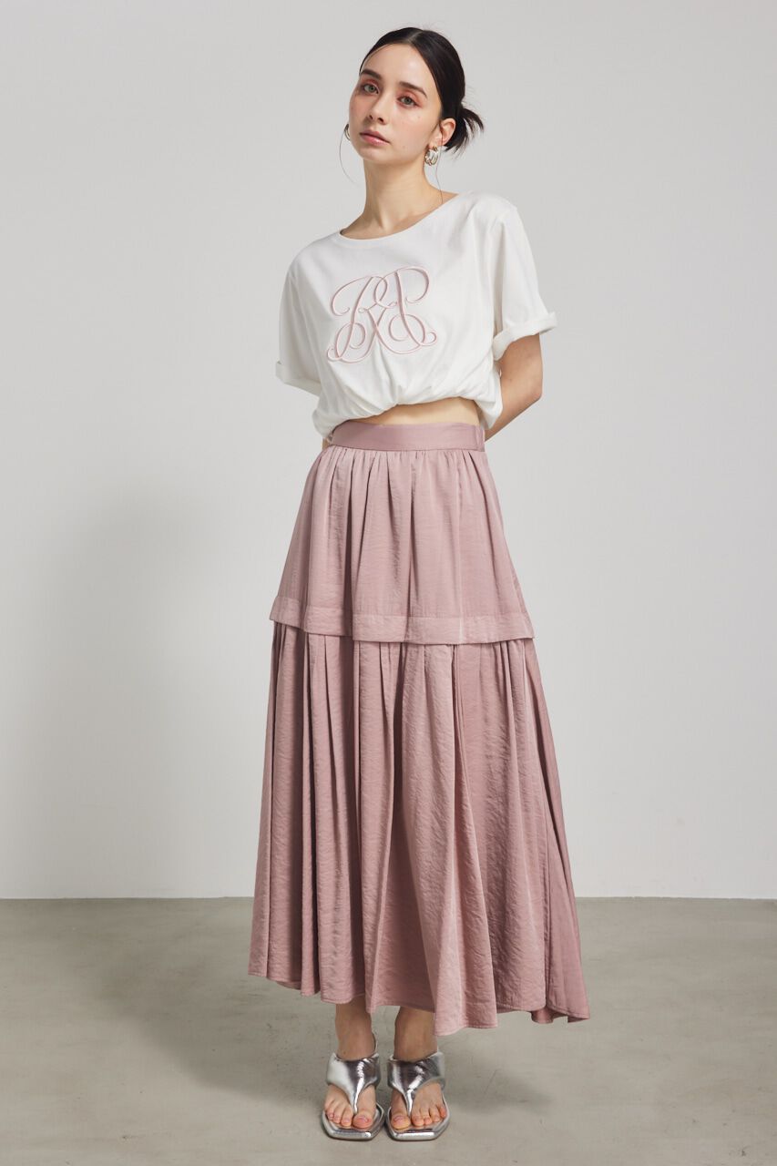 rienda「BackスリットJ/Wフレア SK」|スカート|PNK