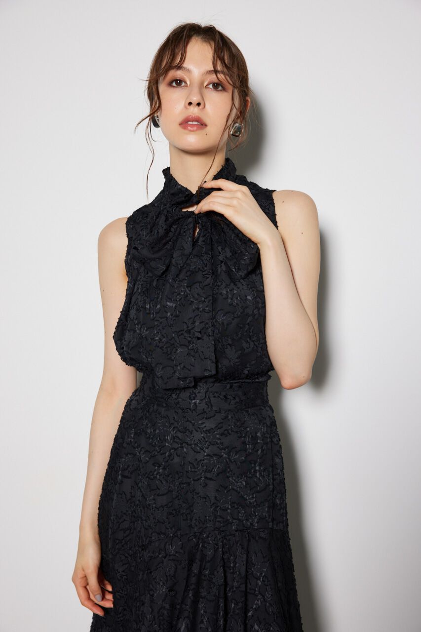 rienda「ギャザーフリルネックボウタイブラウス」|シャツ・ブラウス|