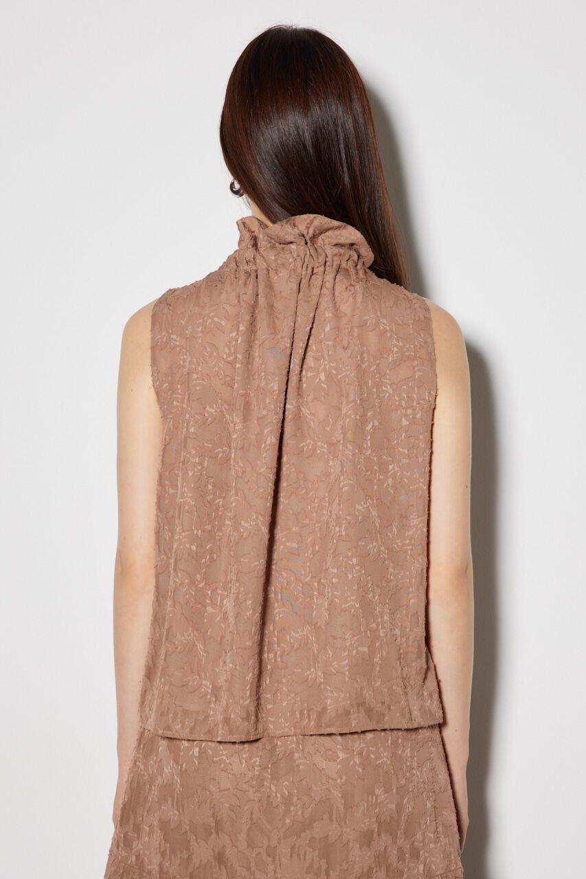 rienda「ギャザーフリルネックボウタイブラウス」|シャツ・ブラウス|