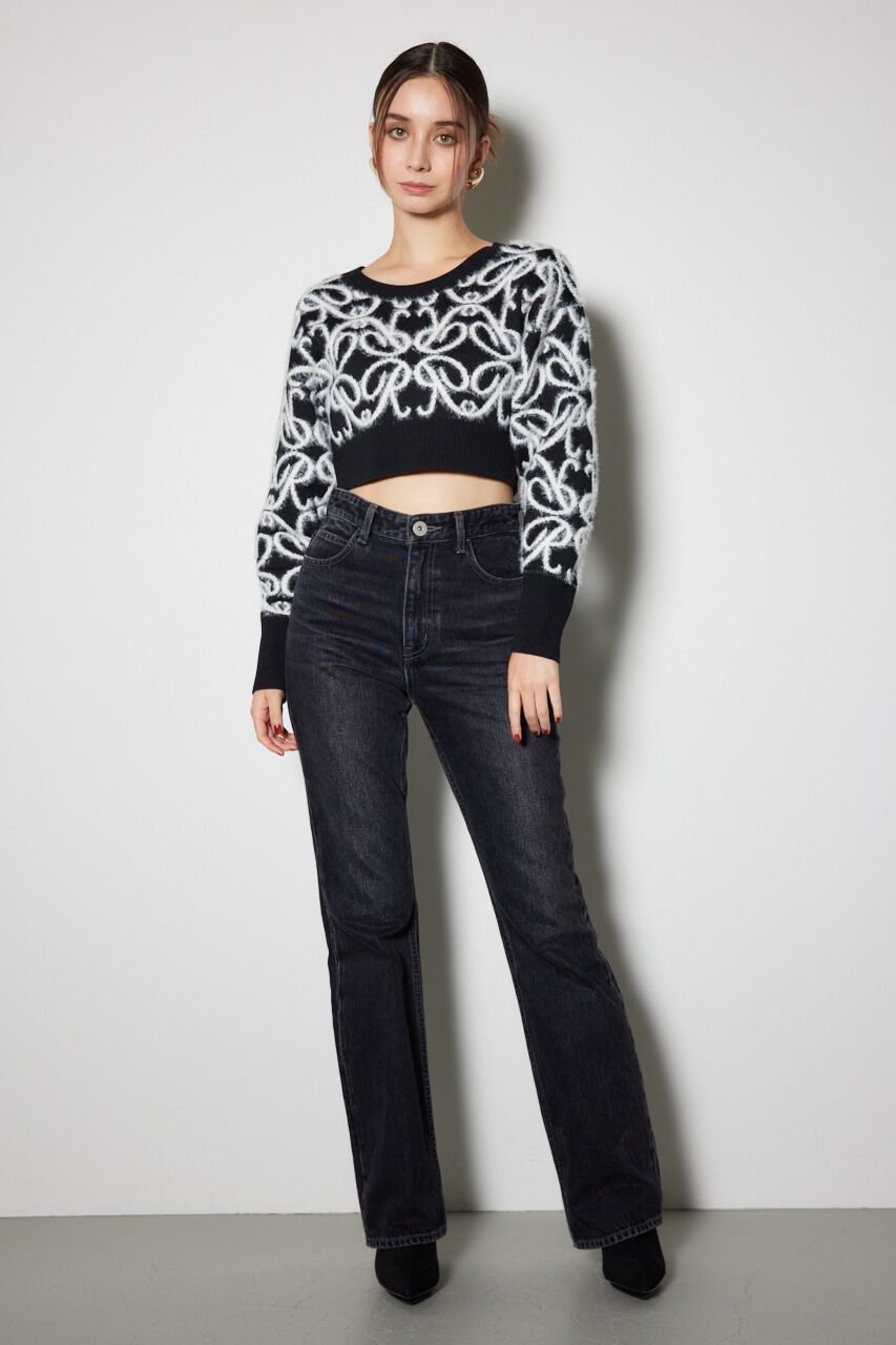 rienda「2WAY Rロゴニットトップス」|ニット・セーター|