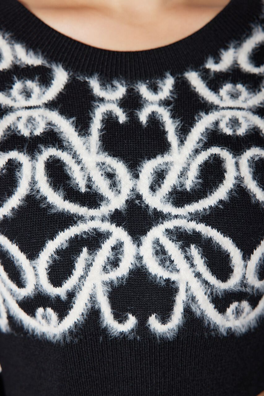 rienda「2WAY Rロゴニットトップス」|ニット・セーター|