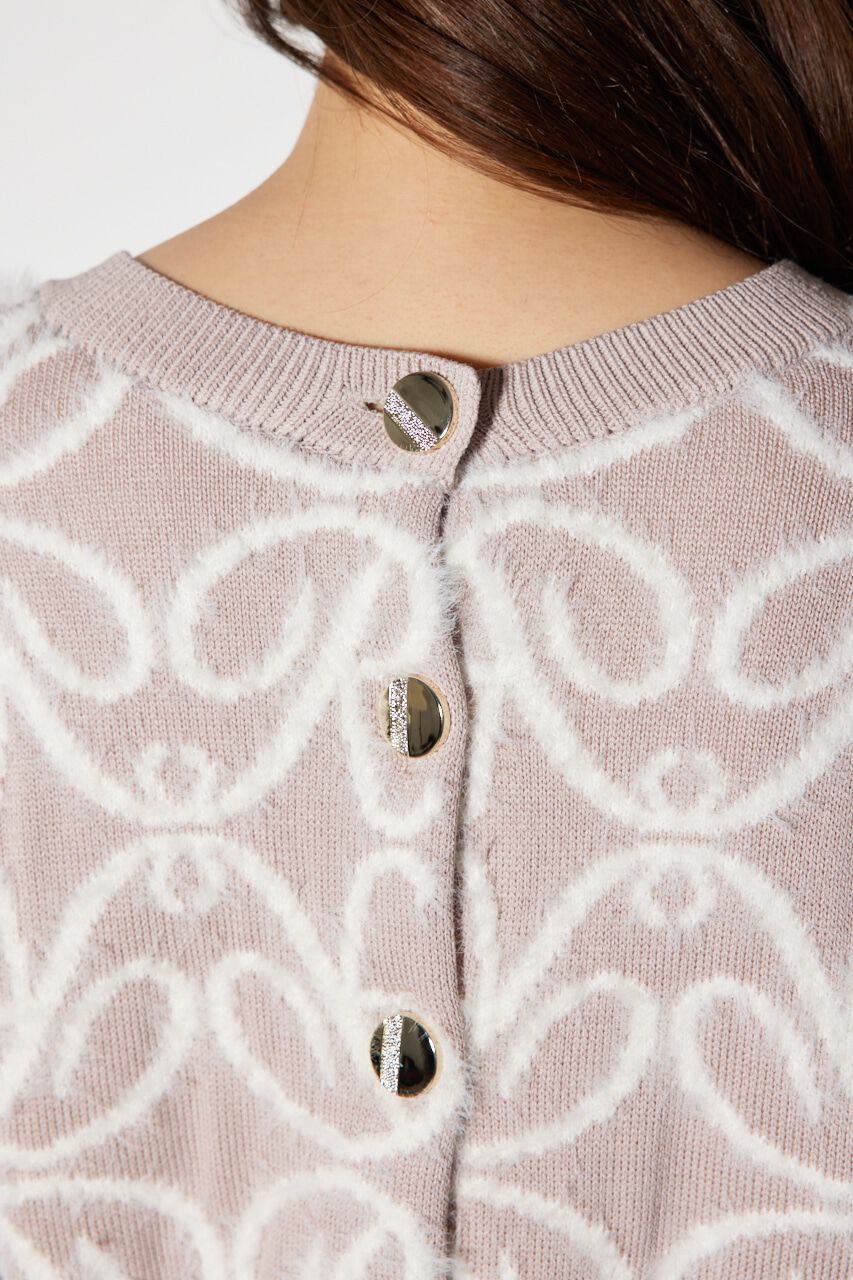 rienda「2WAY Rロゴニットトップス」|ニット・セーター|