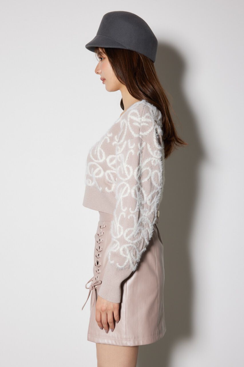 rienda「2WAY Rロゴニットトップス」|ニット・セーター|