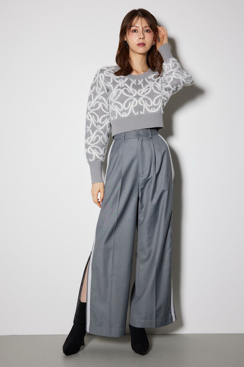 rienda「2WAY Rロゴニットトップス」|ニット・セーター|