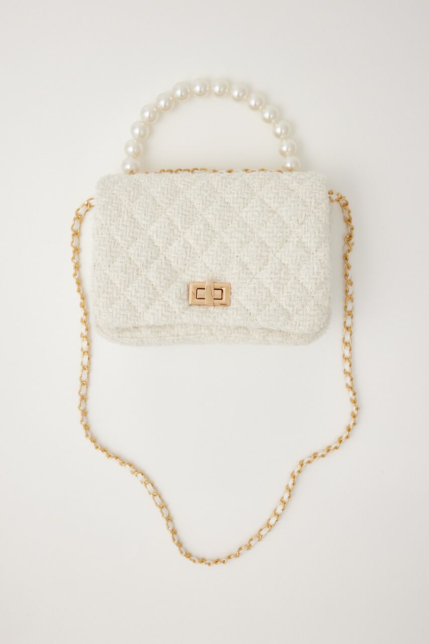 rienda「2WAYレクラングルツイードバッグ」|その他|WHT