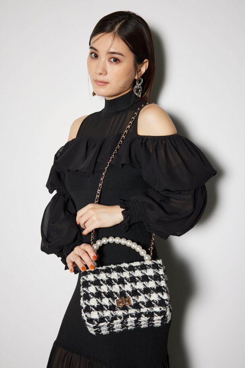 rienda「2WAYレクラングルツイードバッグ」|その他|