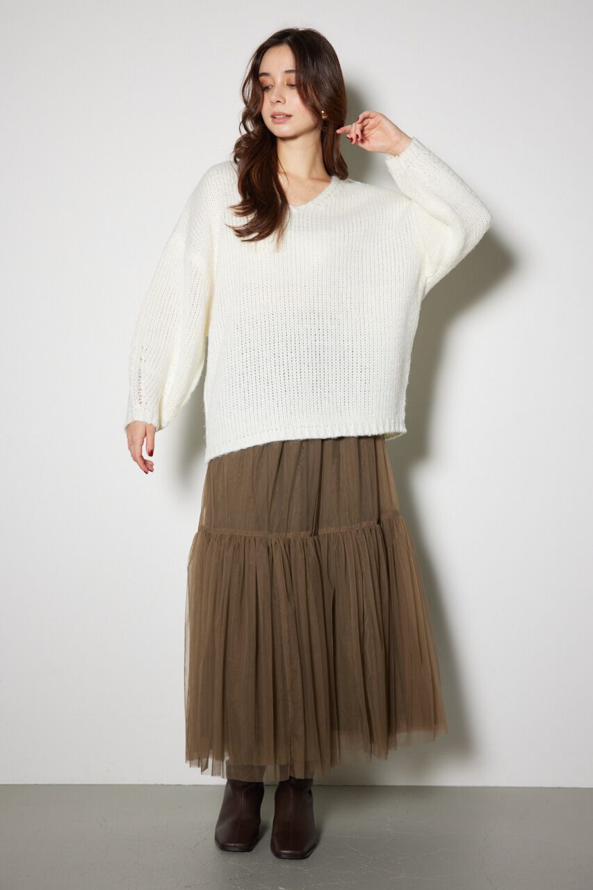 rienda「ローゲージオーバーニットトップス」|ニット・セーター|