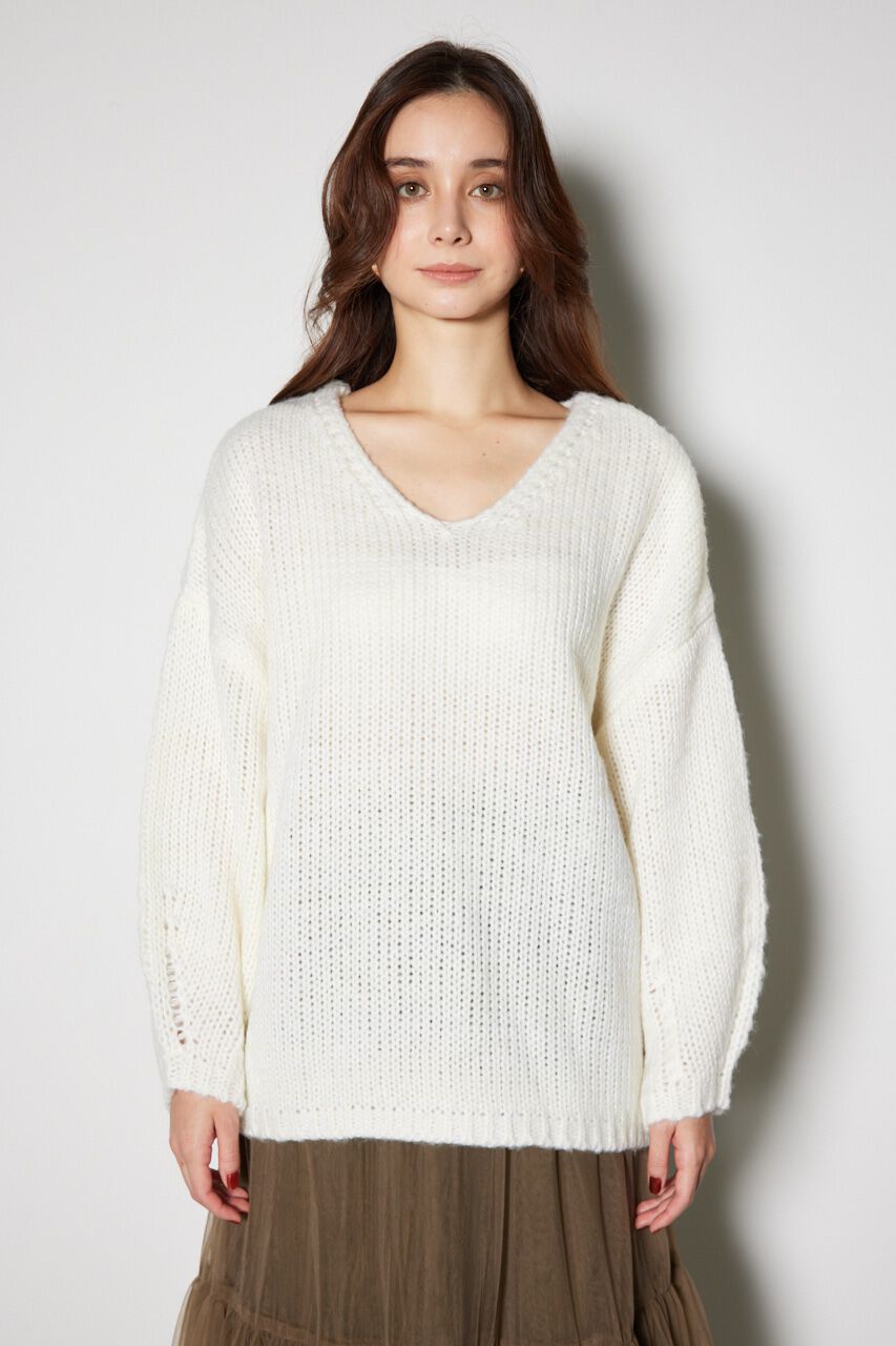 rienda「ローゲージオーバーニットトップス」|ニット・セーター|