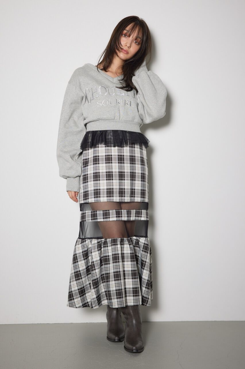 rienda「Vネックショートスウェットトップス」|Tシャツ・カットソー|