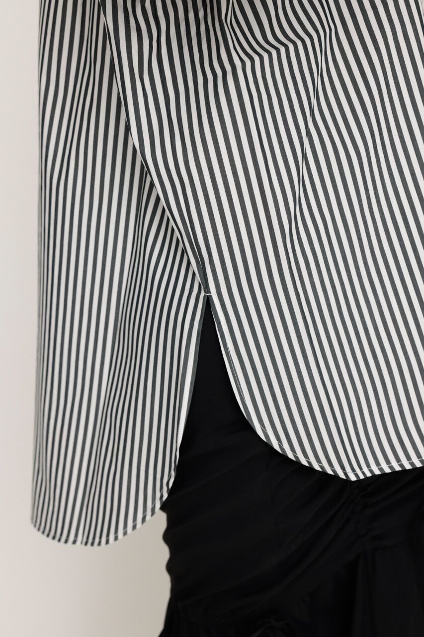 SLY「LOOSE OVER ARMSLIT STRIPE シャツ」|シャツ・ブラウス|