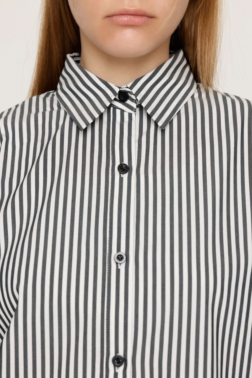 SLY「LOOSE OVER ARMSLIT STRIPE シャツ」|シャツ・ブラウス|