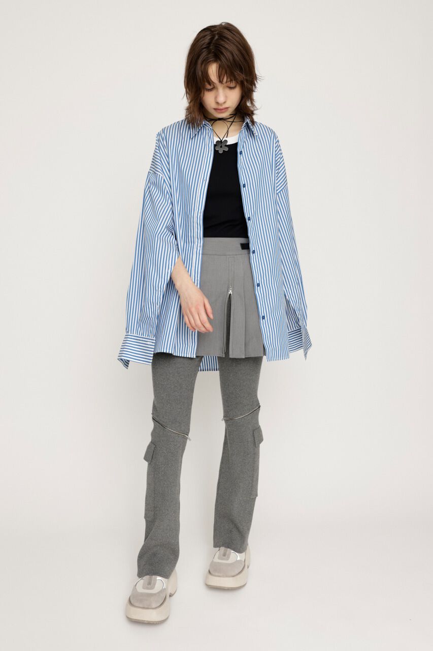 SLY「LOOSE OVER ARMSLIT STRIPE シャツ」|シャツ・ブラウス|