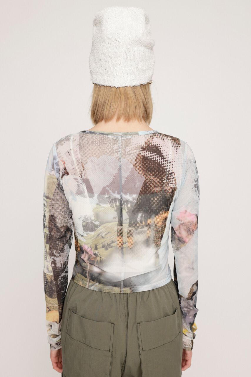 SLY「GRAPHICAL SHEER トップス」|Tシャツ・カットソー|
