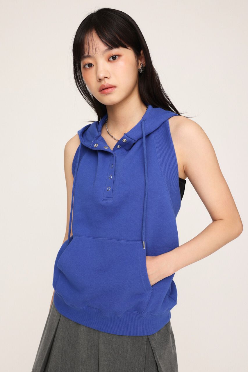 SLY「BACK OPEN HOODIE」|パーカー|BLU