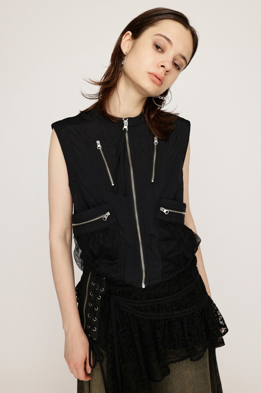 SLY「MESH DOCKING MILITALY ベスト」|タンクトップ|BLK