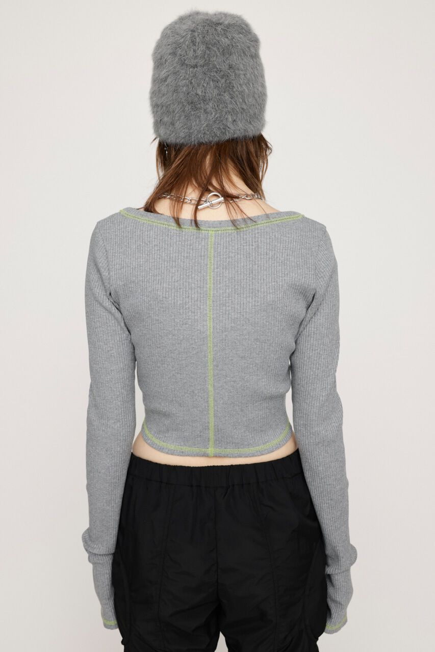 SLY「CUT RIB BASIC トップス」|Tシャツ・カットソー|