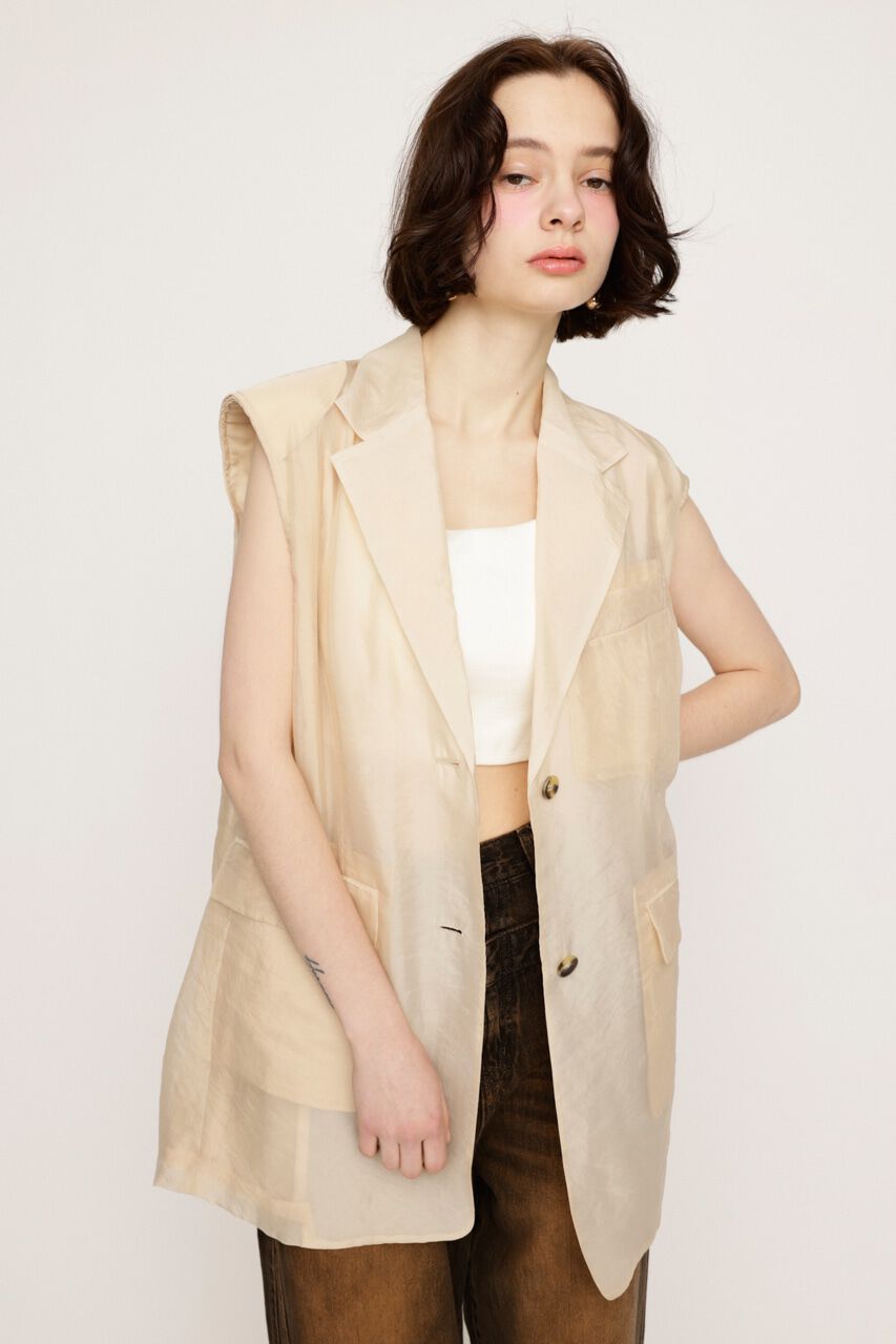 SLY「SHEER TAILOR ベスト」|ダウンベスト・ベスト|