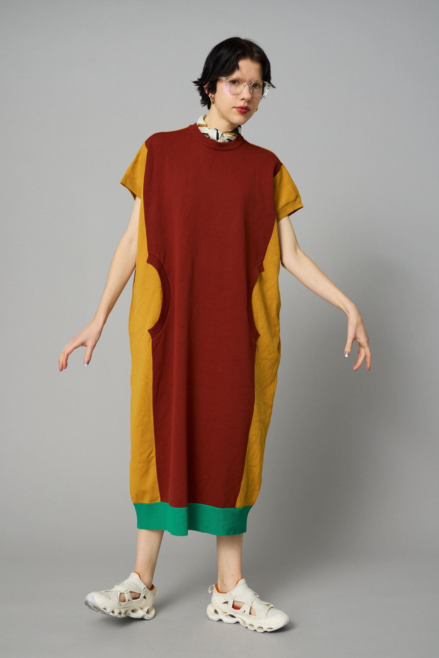 HeRIN.CYE「Attachmment knit one piece」|ワンピース|BRN