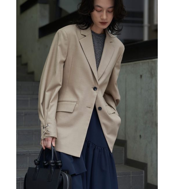 ELENDEEK「LACE UP SLEEVE JK」|テーラードジャケット|