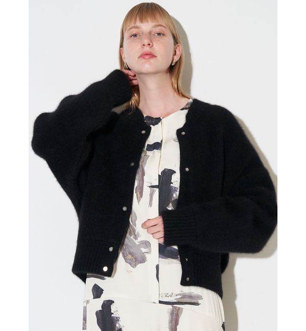 ELENDEEK「CN RACCOON MIX BZ」|カーディガン|ブラック