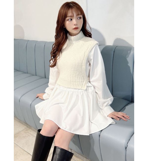 RESEXXY「ミクスチャーニットコンビチュニック」|ニット・セーター|